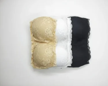 Luxe Lace Strapless Bra – 3-Pack (Beige, White & Black)